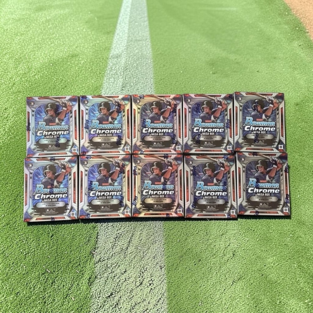LOT OF 10 2026 Bowman Chrome Baseball MLB Mega Box Brand New Factory Sealed